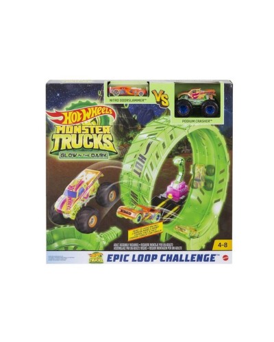 Oyun dəsti Hot Wheels Monster Trucks Epic Loop Glow in the Dark HBN02 Dövrə sınağı, 4-8 yaş