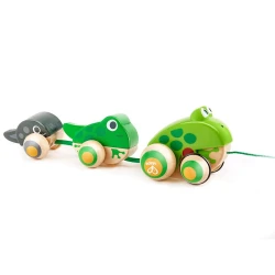 Игрушка-каталка Hape Pull-Along Frog Family, 12+ месяцев