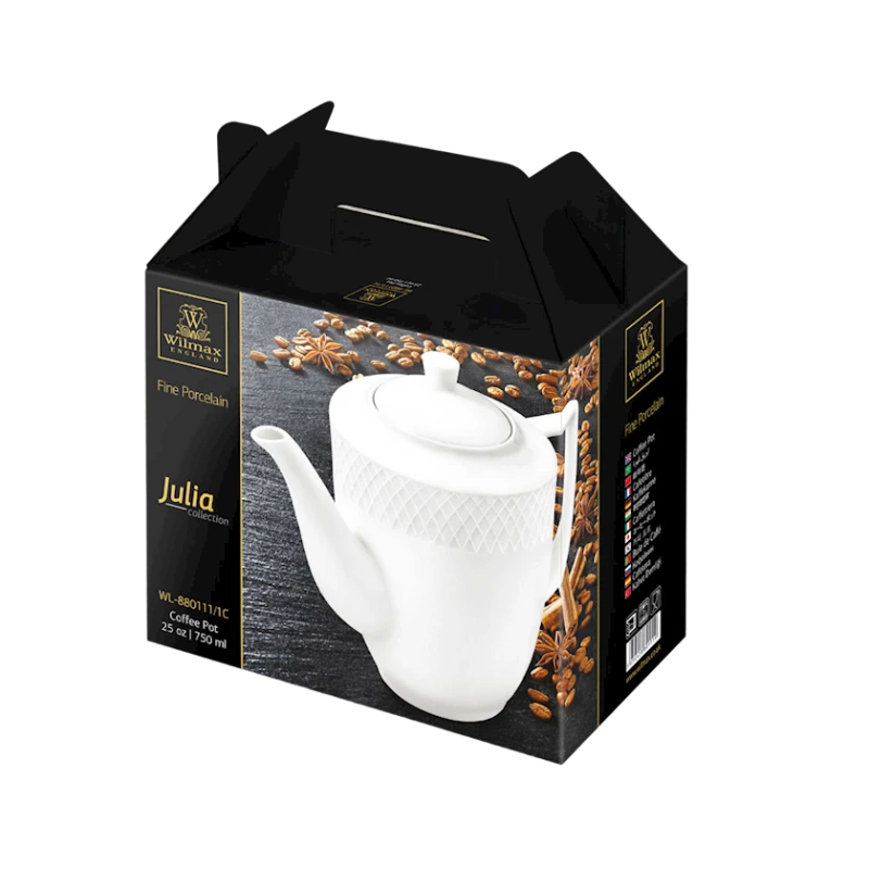 Кофейник Wilmax Diamond 880111-JV, фарфор, белый, 750 мл Кофейник Wilmax Diamond 880111-JV, фарфор, белый, 750 мл