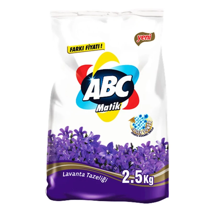 Yuyucu toz ABC Automat White & Color Lavender Freshness, ağ və rəngli çamaşır, avtomat, 2.5 kq
