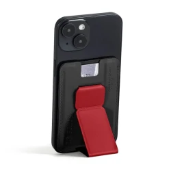 LE PRIUS Bengal Series, Magnetic Card Holder With Grip And Extendable Smart stand - qırmızı dnthav_02mobiroom