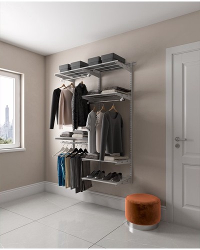 Rəfli asılqan Praktik Home Optima G120, qarderob sistemi, qrafit