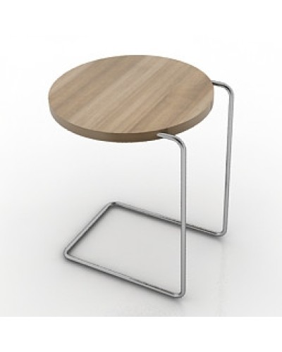 Jurnal masası, Oak sonomo laminat, 36 mm qalınlıq, metal hissə xrom, 35x25x55 sm, diametr 40 sm - QM_10001