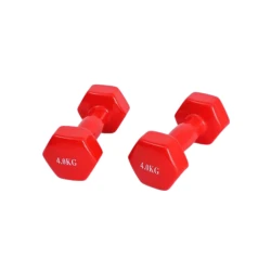 Silikon qantel dəsti Gymnic 1124/3, 4 x 4 kq, qırmızı, 2 əd