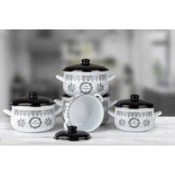 Набор кастрюль, нержавеющая сталь, белый, 18/20/24/26/28 см