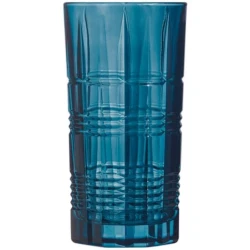 Stəkan dəsti Porcelaire SF-241, göy/şəffaf, 380 ml, 6 əd