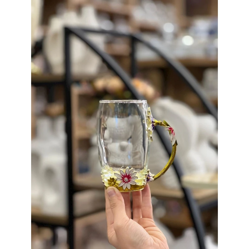 Чашка Luminarc AA-ES-047, стекло/металл, прозрачная, 370 мл Чашка Luminarc AA-ES-047, стекло/металл, прозрачная, 370 мл