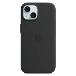 Чехол Apple Silicone Case with MagSafe для iPhone 15 - Black Чехол Apple Silicone Case with MagSafe для iPhone 15 - Black
