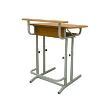 Məktəbli masası və oturacaq Tənzimlənən, Üst lay- verzalit, rəf-laminat, oturacaq-dikt, metal karkas-toz boya - GM_37100011