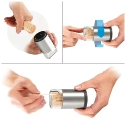 Подставка для зубочисток Tescoma Grandchef, нержавеющая сталь, серебристая, 8х4.5 см