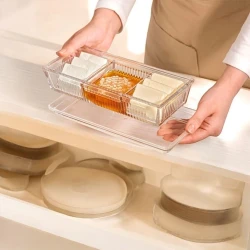 Масленка BTC-078, стекло, прозрачная, 24.5x11x7 см