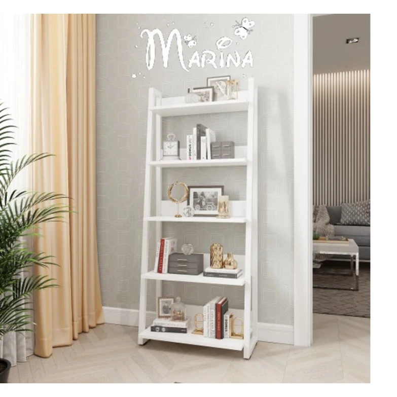 Стеллаж Marina 3563_M25StelUrbWhwh, ЛДСП/металл, 157x37x66 см, белый Стеллаж Marina 3563_M25StelUrbWhwh, ЛДСП/металл, 157x37x66 см, белый