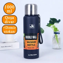 Термос Jiakangcup, нержавеющая сталь, темно-синий, 1000 мл