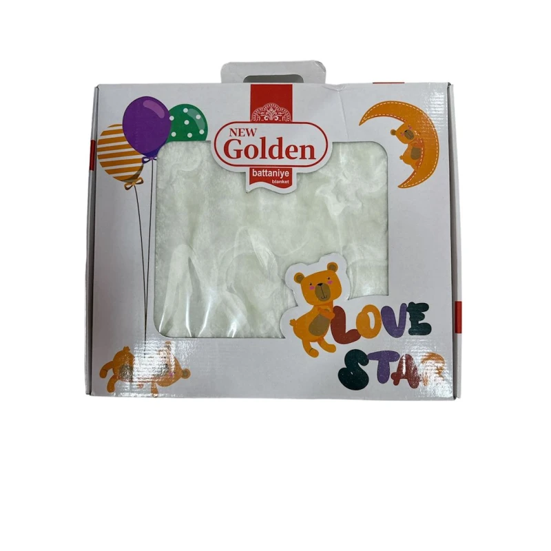 Uşaq pledi hər kəs üçün Golden 2110000003421, ağ, 100x150 sm Uşaq pledi hər kəs üçün Golden 2110000003421, ağ, 100x150 sm