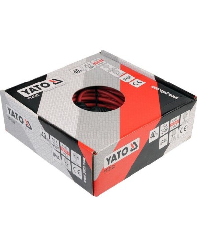 Uzadıcı Yato YT-8102, 40 m, 1-rozetkalı, qırmızı