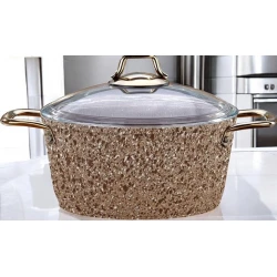 Кастрюля Gallery Home GH-000021, коричневая, 28 см