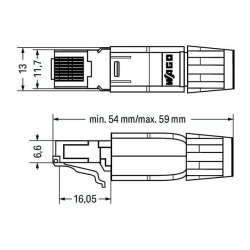 Разъем WAGO 750-976 Profinet RJ-45, IP20