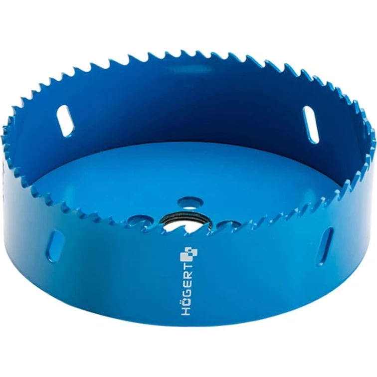 Коронка биметаллическая Hogert HT6D466, голубая, 80 мм Коронка биметаллическая Hogert HT6D466, голубая, 80 мм