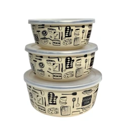 Konteyner dəsti Vitross 1DM47PL, mina/plastik, bej, 3 əd