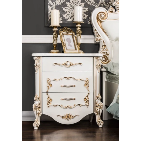 Набор мебели для спальни Era Mebel Florensiya, белый (кровать 211.5x218.5x176 см, шкаф 248x70x243 см, комод 157x45.5x78 см, прикроватная тумба 62.6x44.8x65 см, зеркало 133х120 см) Набор мебели для спальни Era Mebel Florensiya, белый (кровать 211.5x218.5x176 см, шкаф 248x70x243 см, комод 157x45.5x78 см, прикроватная тумба 62.6x44.8x65 см, зеркало 133х120 см)