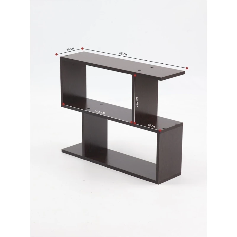 Полка Letta, коричневая, ЛДСП, 68х18х52 см Полка Letta, коричневая, ЛДСП, 68х18х52 см