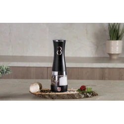 Elektrik dəyirman istiot və duz üçün Berlinger Haus Black Rose Collection BH-9648, paslanmayan polad, qara