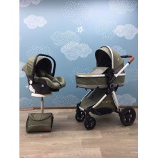Uşaq arabası 3in1 Kidilo V91C3, yaşıl