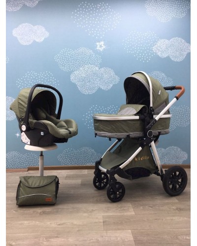 Uşaq arabası 3in1 Kidilo V91C3, yaşıl