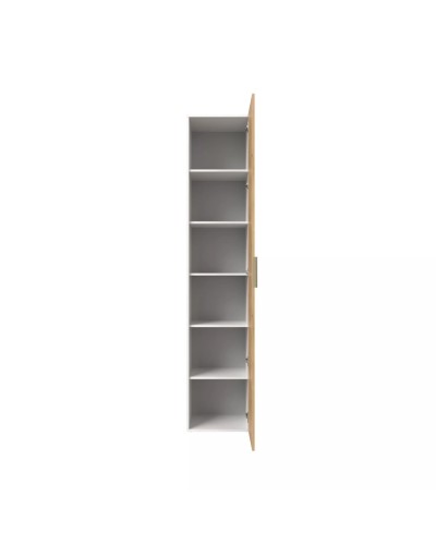 Şkaf Art Mebel 17, 210x50x45 sm, laminat, ağ/qəhvəyi