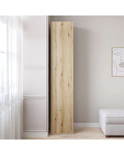 Şkaf Art Mebel 17, 210x50x45 sm, laminat, ağ/qəhvəyi