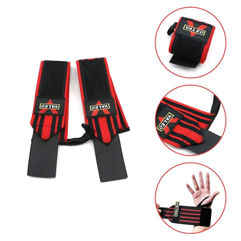 Суппорт запястья Valeo, 2 шт, черный/красный Суппорт запястья Valeo, 2 шт, черный/красный