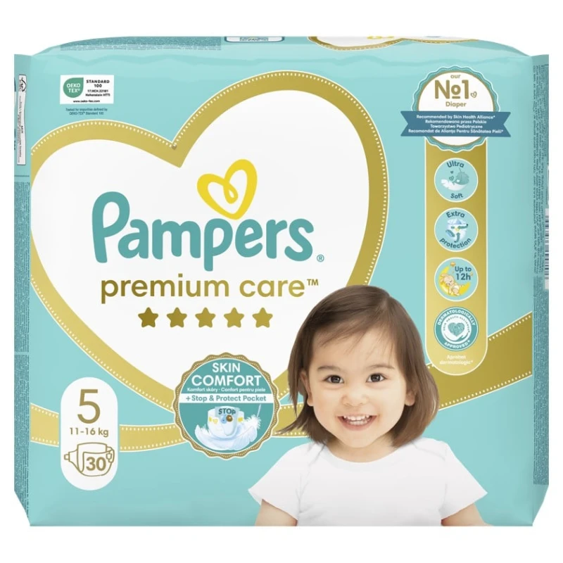 Детские подгузники Pampers Premium Care 5 11-18 кг 30 шт