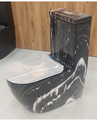 Unitaz Caesar 1190 C Monoblok, qara