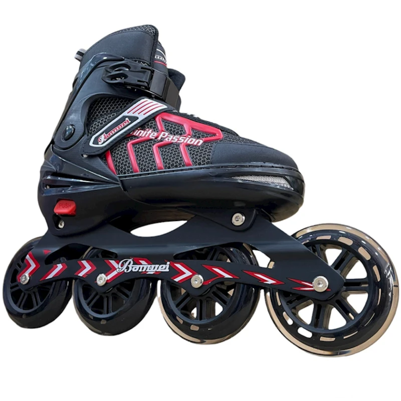 Роликовые коньки BW-128XL, размер XL, красный/черный