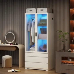 Шкаф Art Mebel Art-80-15, ЛДСП, белый, 50х80х210 см