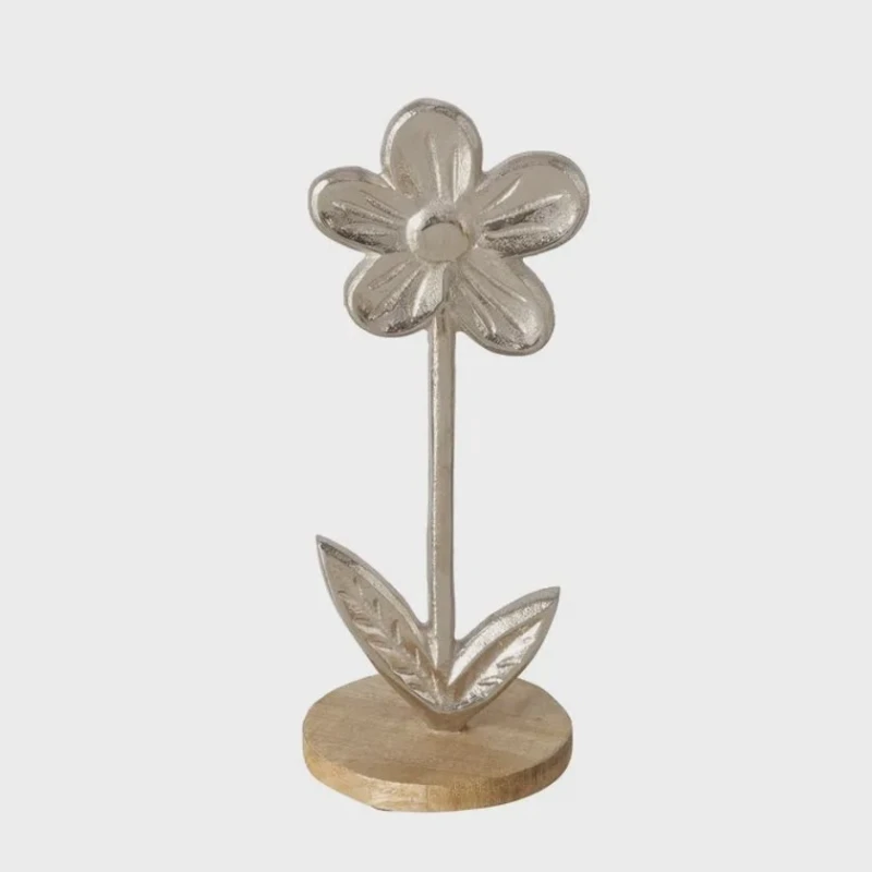 Украшение для интерьера Boltze Flolenta Flower, металл/дерево, 26.5 см