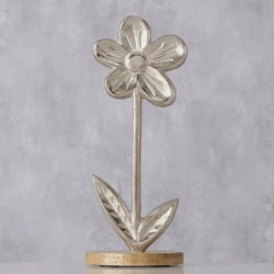 Украшение для интерьера Boltze Flolenta Flower, металл/дерево, 26.5 см