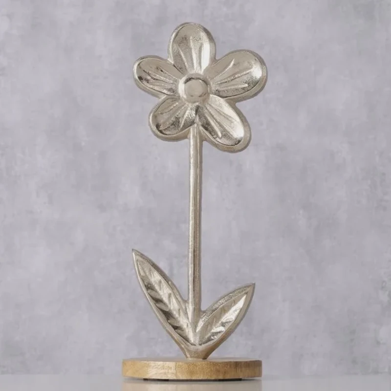 Украшение для интерьера Boltze Flolenta Flower, металл/дерево, 26.5 см