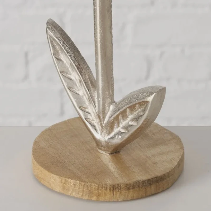 Украшение для интерьера Boltze Flolenta Flower, металл/дерево, 26.5 см