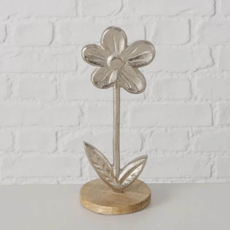 Украшение для интерьера Boltze Flolenta Flower, металл/дерево, 26.5 см