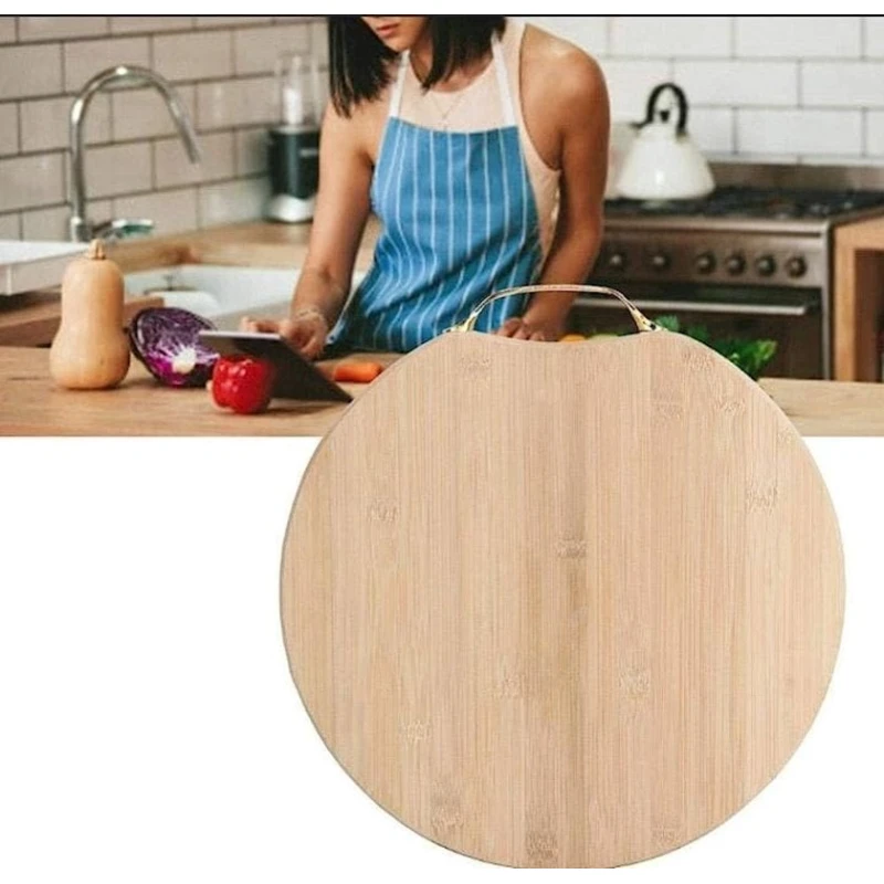 Разделочная доска K731L, 34х2 см, дерево/металл, бежевый Разделочная доска K731L, 34х2 см, дерево/металл, бежевый