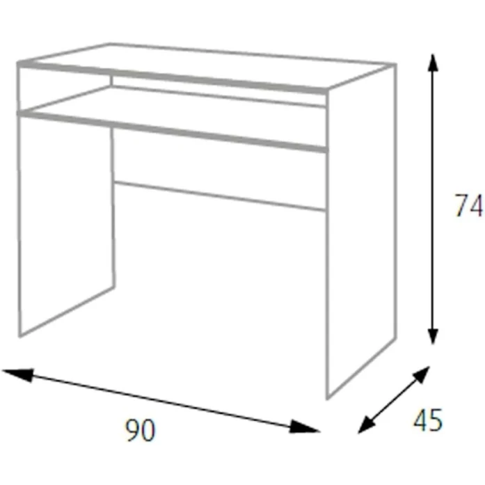 Письменный стол King, белый, 45x90x74см