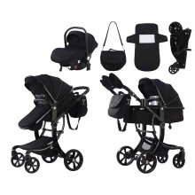Uşaq arabası Kidilo G600+C, qara