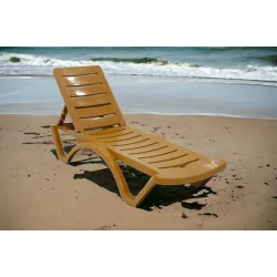 Шезлонг Jonkopinq, коричневый, пластик, 32x69x191 см Шезлонг Jonkopinq, коричневый, пластик, 32x69x191 см