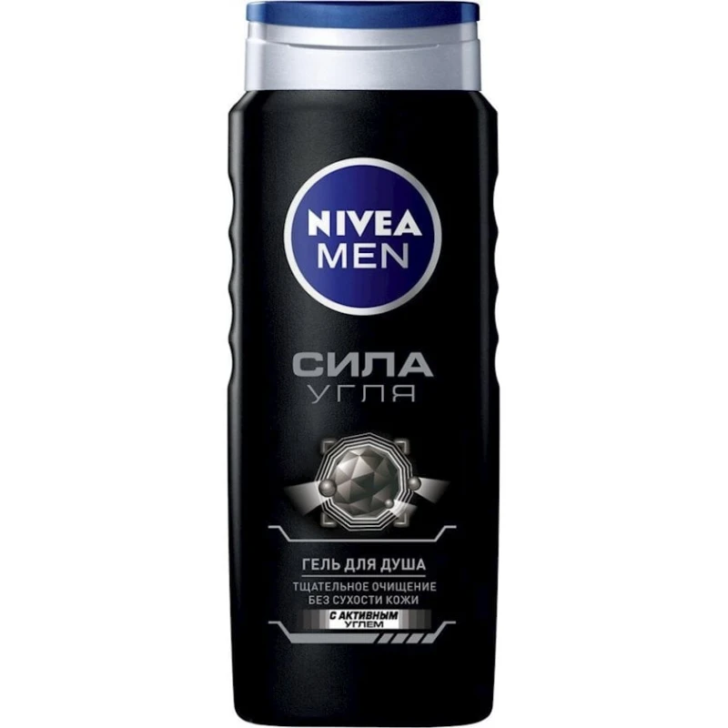 Duş üçün gel Nivea Kömürün gücü, 500 ml