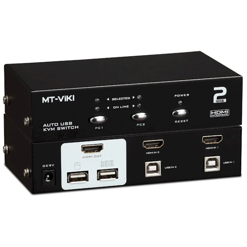 Свитч MT-VIKI MT-2102Hl - 2 Port Auto HDMI KVM Switch (With Cable) Свитч MT-VIKI MT-2102Hl - 2 Port Auto HDMI KVM Switch (With Cable)