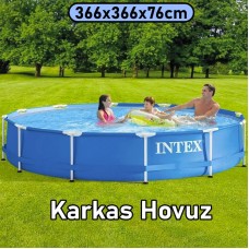 Hovuz Intex 6503TX28210, karkas, dairəvi, mavi, həcm 6503 l, 366x366x76 sm - 6503TX28210