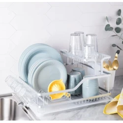 Qab-qacaq üçün quruducu, paslanmayan metal, ağ, 60x35x27 sm