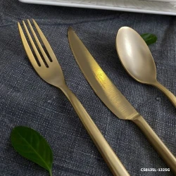 Набор столовых приборов Eurolux EU-CS8135L-132SG на 12 персон 132 предмета, нержавеющая сталь