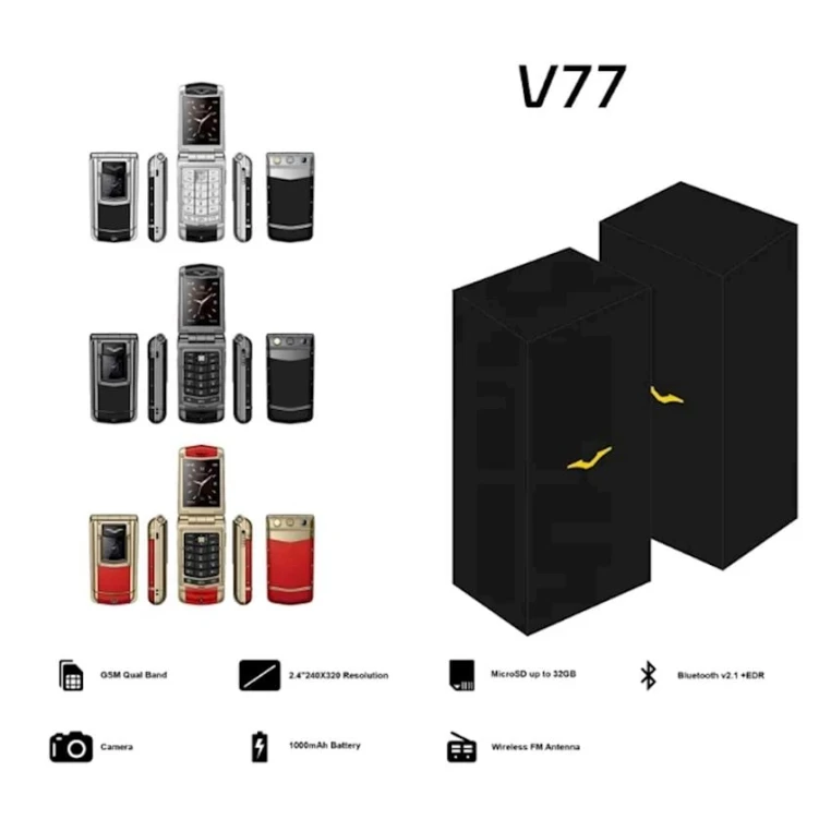 Мобильный телефон Peru V77, Черный Мобильный телефон Peru V77, Черный